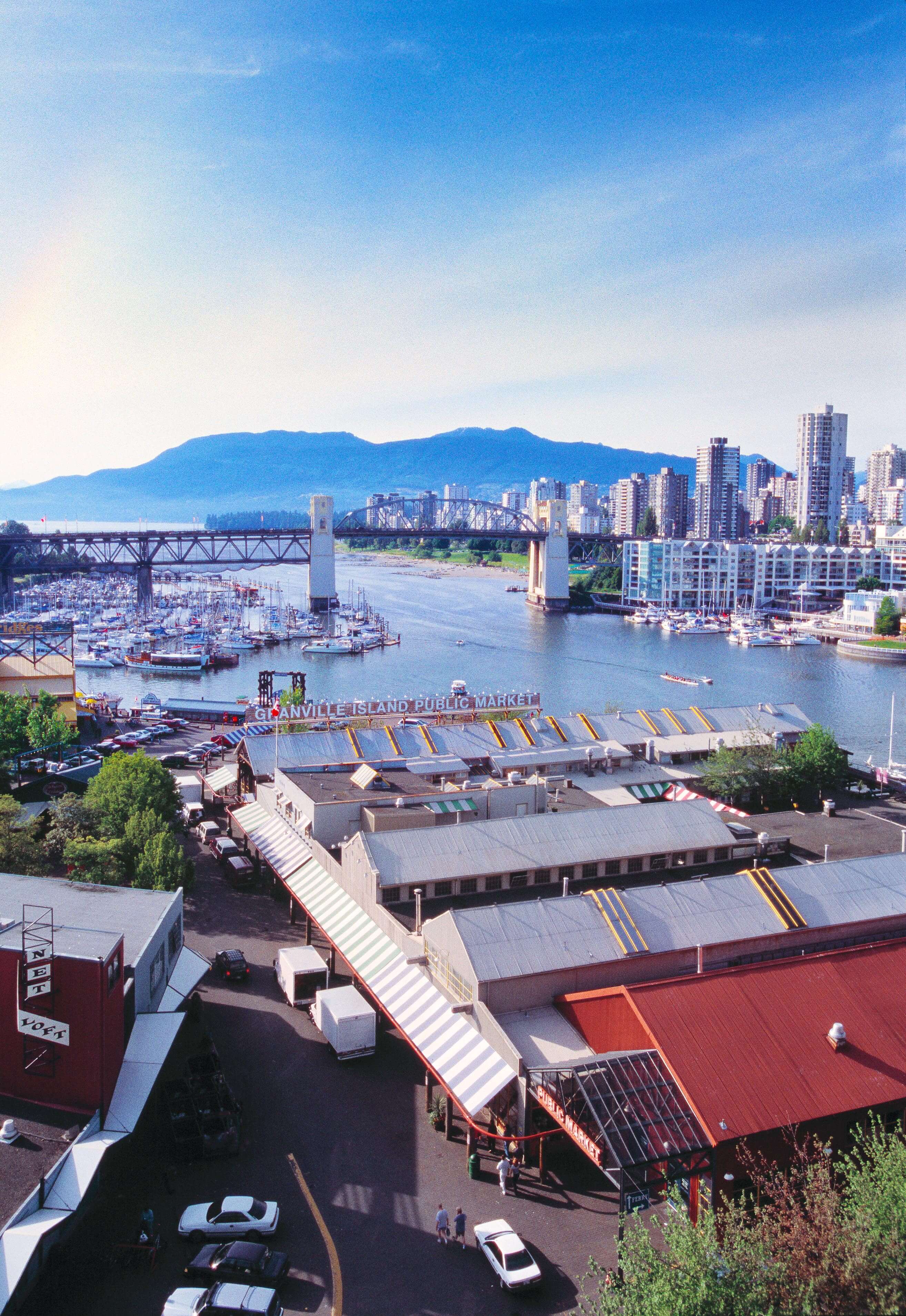 Granville Island View From Above Towards Vancouver
