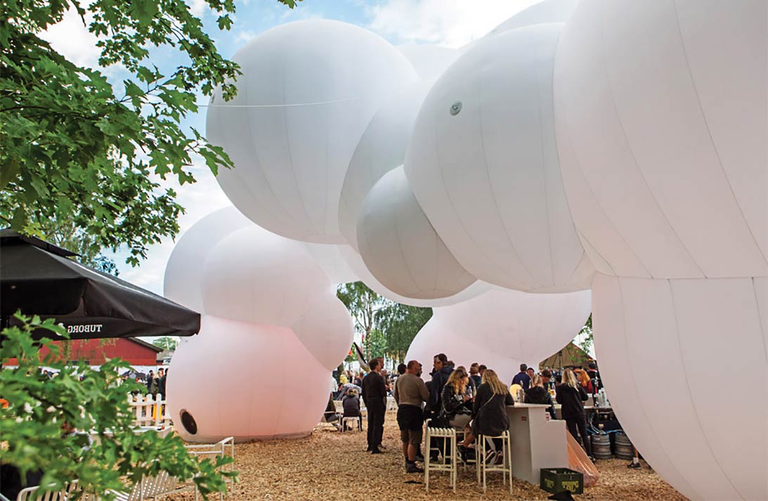 Inflatable Pavilion by BIG Architects, Roskilde Festival